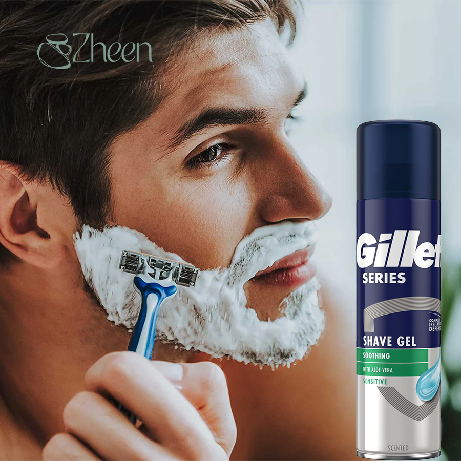 ژل اصلاح ژیلت مدل Soothing حجم 200 میلی لیتر